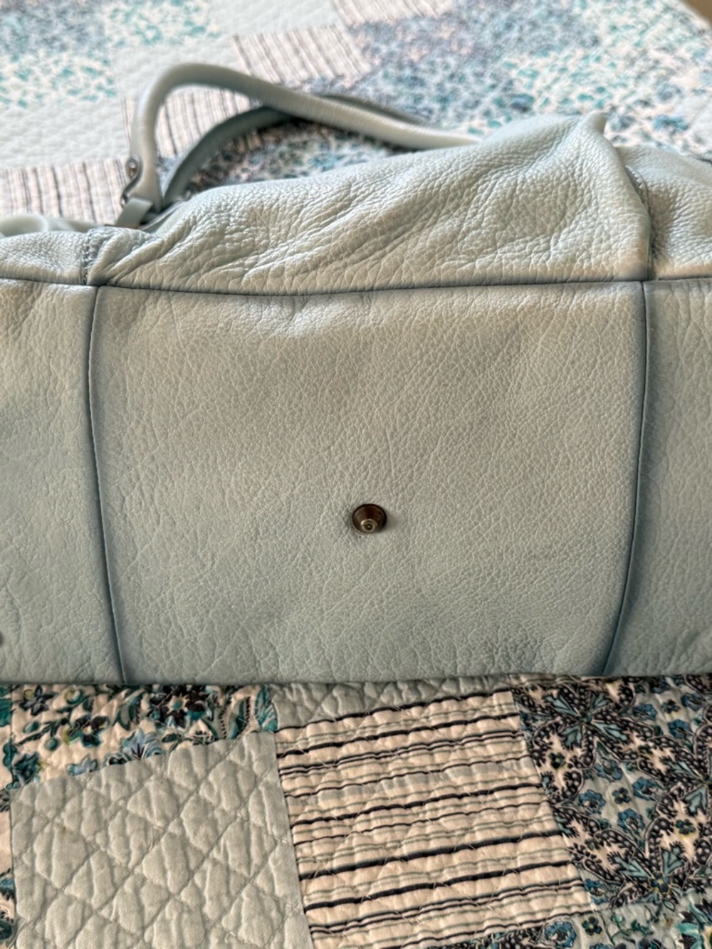 We The Free Emerson Light Blue Leather Tote - Picture 5 of 12